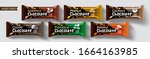 chocolate bar vector packaging... | Shutterstock .eps vector #1664163985