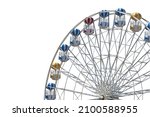 Giant Ferris wheel, Take a spin on Wheeler District Ferris wheel isolated on white background. This has clipping path.