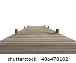 Wood bridge isolated on white background. This has clipping path.     