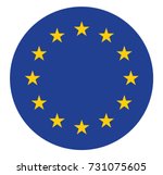 european union flag in the... | Shutterstock .eps vector #731075605