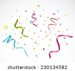 colorful confetti on white... | Shutterstock .eps vector #230134582