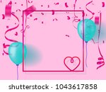 love frame over celebration... | Shutterstock .eps vector #1043617858