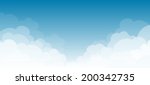 clouds on a blue sky background  | Shutterstock .eps vector #200342735