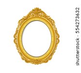 vintage gold picture frame | Shutterstock .eps vector #554273632