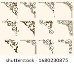 set of decorative vector corner ... | Shutterstock .eps vector #1680230875