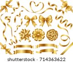 A Set Of Various Gold Vector...