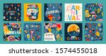 hello carnival. vector set of... | Shutterstock .eps vector #1574455018