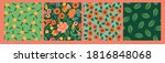 set of folk floral seamless... | Shutterstock .eps vector #1816848068