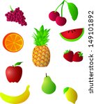 vector fruits illustration | Shutterstock .eps vector #149101892