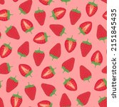 seamless stawberry pattern  ... | Shutterstock .eps vector #2151845435
