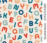 vector seamless alphabet... | Shutterstock .eps vector #2152214285