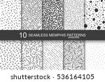 collection of swatches memphis... | Shutterstock .eps vector #536164105
