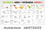 asia plus oceania. 20 vector... | Shutterstock .eps vector #1845733255