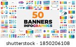 50 banners infographic... | Shutterstock .eps vector #1850206108