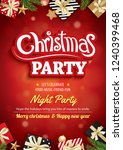 merry christmas party and... | Shutterstock .eps vector #1240399468