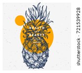 fresh pineapple design template.... | Shutterstock .eps vector #721539928