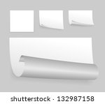 set of few little white... | Shutterstock . vector #132987158