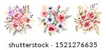 watercolor bouquets set.... | Shutterstock . vector #1521276635