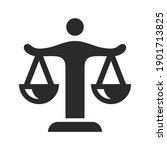 scale icon. symbol of law and... | Shutterstock .eps vector #1901713825