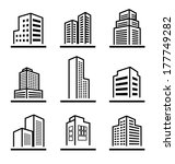 buildings icons | Shutterstock .eps vector #177749282