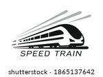 modern high speed train emblem | Shutterstock .eps vector #1865137642