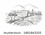 vector vintage hand drawn... | Shutterstock .eps vector #1881863335