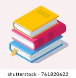 isometric book icon in flat... | Shutterstock .eps vector #761820622