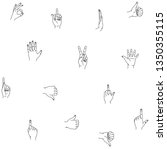 hands gestures seamless... | Shutterstock .eps vector #1350355115