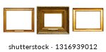 set of three vintage golden... | Shutterstock . vector #1316939012
