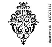 damask graphic ornament. floral ... | Shutterstock .eps vector #1137278582