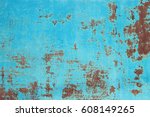 Blue Rusty Metal Texture...