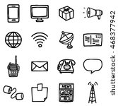 communication objects or icons... | Shutterstock .eps vector #468377942