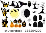 set of graphic elements and... | Shutterstock .eps vector #193204202
