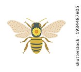 ornate folksy symmetrical bee... | Shutterstock .eps vector #1934487605