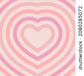 heart shaped concentric stripes ... | Shutterstock .eps vector #2080285072