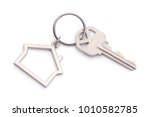 House Key With House Keychain...