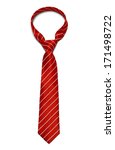 Red and white striped tie...