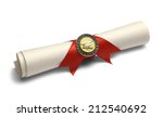 Degree scroll with red ribbon...