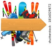 vector ski rental board... | Shutterstock .eps vector #1816029872