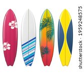 Vector Surfboard Icons Set 2...
