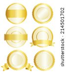 collection of golden seal  ... | Shutterstock . vector #214501702