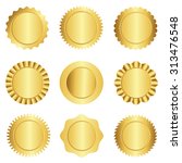 set of different gold approval... | Shutterstock . vector #313476548