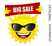 big sale illustration with sun... | Shutterstock . vector #706876162