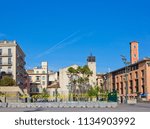 Small photo of GIRONA, SPAIN - APRIL 28, 2018: Santa Susanna del Mercadal Church seen from Sanat Susann square
