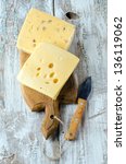 Small photo of Cheese Truckle, selective focus