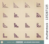 corners and calligraphic design ... | Shutterstock .eps vector #135287135
