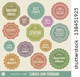 labels and stickers set 1 | Shutterstock .eps vector #138451925