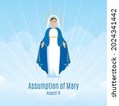feast of the assumption of the... | Shutterstock .eps vector #2024341442