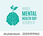 world mental health day vector. ... | Shutterstock .eps vector #2035395962