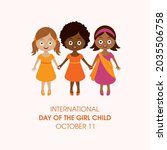international day of the girl... | Shutterstock .eps vector #2035506758
